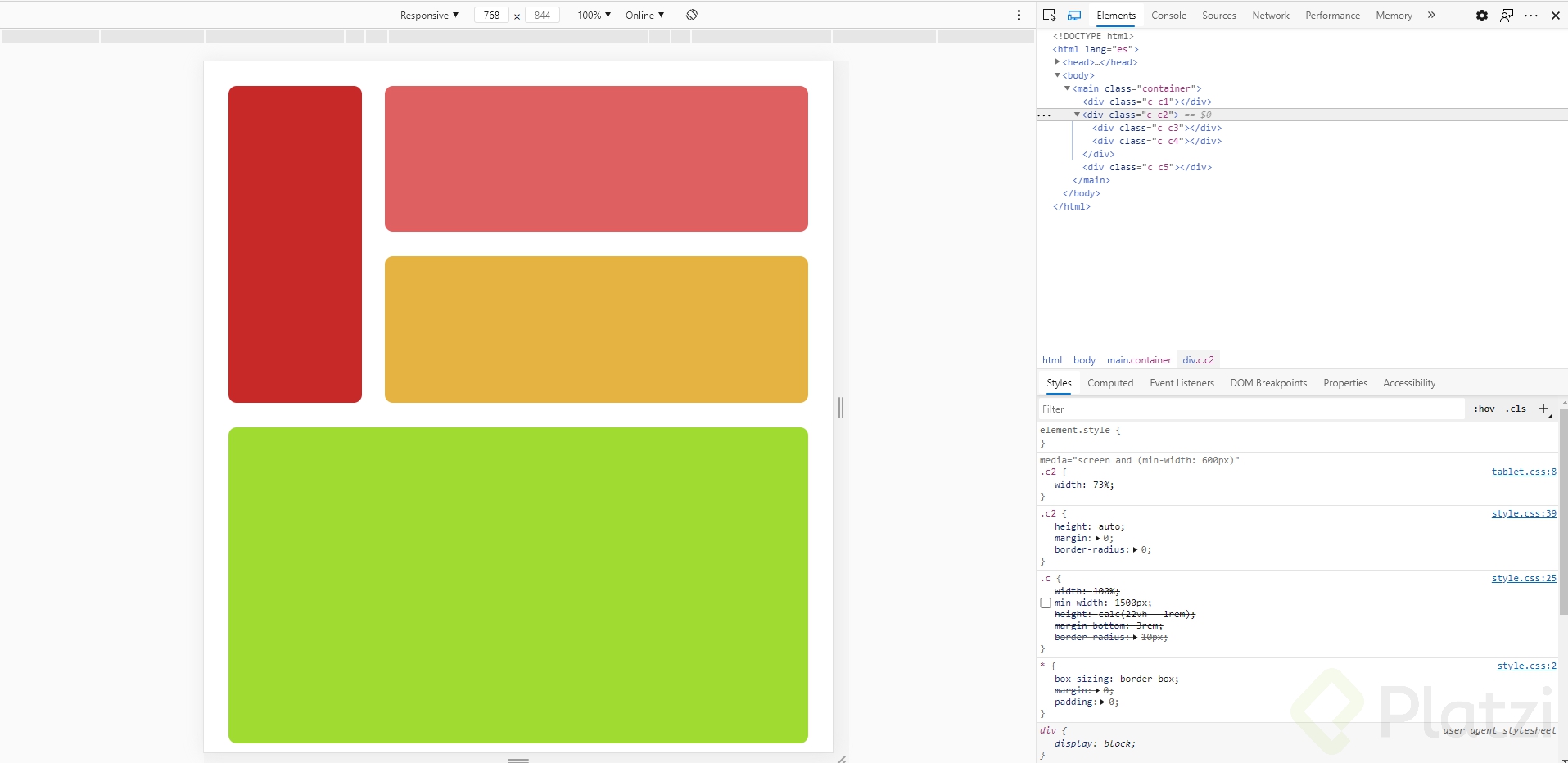 Layout Shifter CSS - Platzi